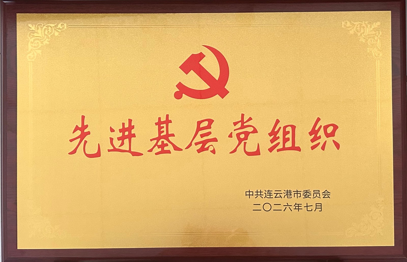 連云港市委先進(jìn)基層黨組織-獎牌